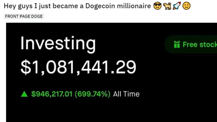 dogecoin millionare